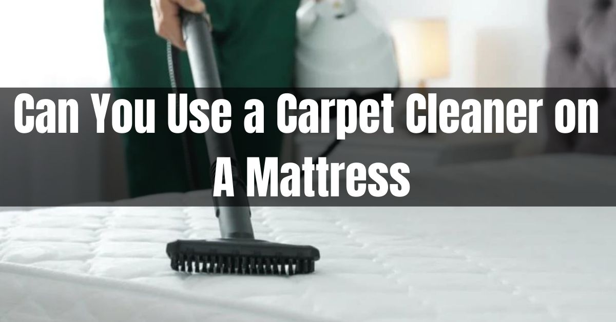 Can You Use a Carpet Cleaner on A Mattress