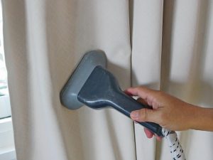 Clean Curtains While Hanging