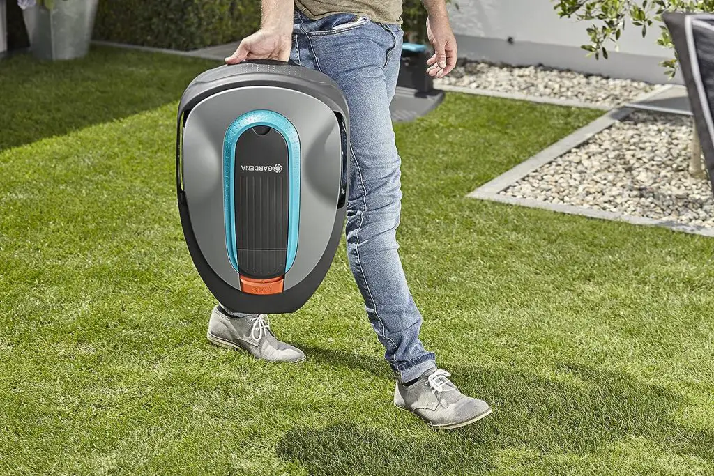 GARDENA 15002-41 SILENO City - Automatic Robotic Lawn Mower, with Bluetooth app and Boundary Wire, one of The quietest in its Class, for lawns up to 5400 Sq Ft, Made in Europe, Grey