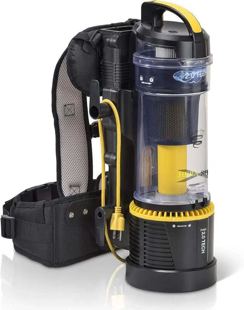 Prolux 2.0 Lightweight Commercial Bagless Backpack Vacuum Cleaner w/Dual HEPA Shield Filtration